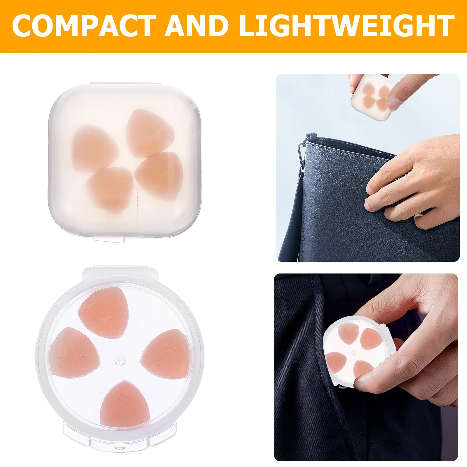 

20Pcs Ear Plug Holder Clear Mini Box Small Plastic Container Jewelry Bead Organizer Travel Storage Ear Plug Case