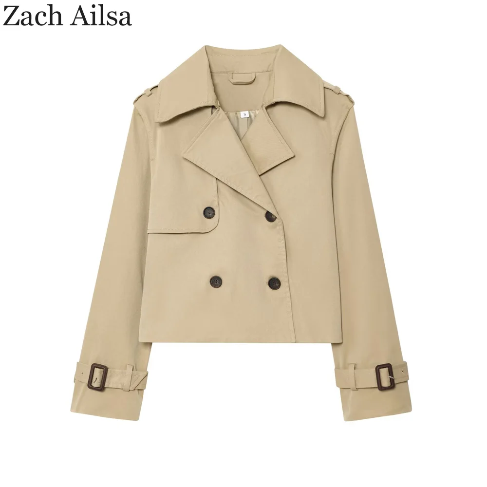 

New women's clothing European and American style fashionable simple and versatile casual short windbreaker style jacket jacket