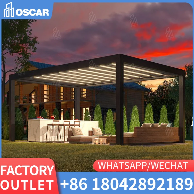 

100% UV Protected Aluminum Patio Awning Cover 100% PC Polycarbonate Sail Electrically Operated Balcony Canopy Shed