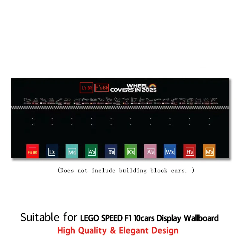 NEW Display Wallboard Suitable for lego speed champions f1 wall display mounts building block 10 cars model Display Photo Frame - view 2