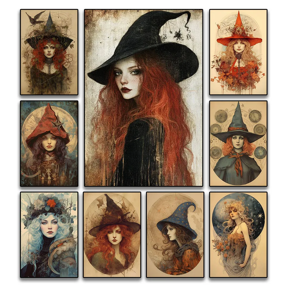 

DIY Diamond Painting Art Kit 2025 Halloween Witch 5D Square and Round Rhinestone Handmade Cross Stitch Mosaic Acrylic Home Decor