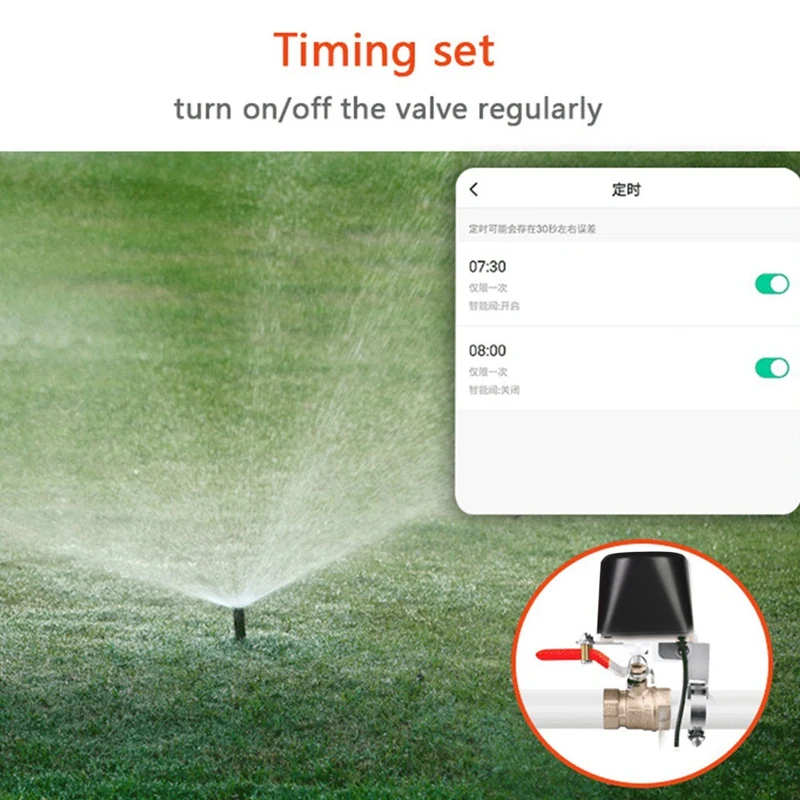 Tuya Smart Wifi Water Valve Gas Valve Smart Valve Controller Support For Alexa Google Assistant Smartlife APP, EU Plug
