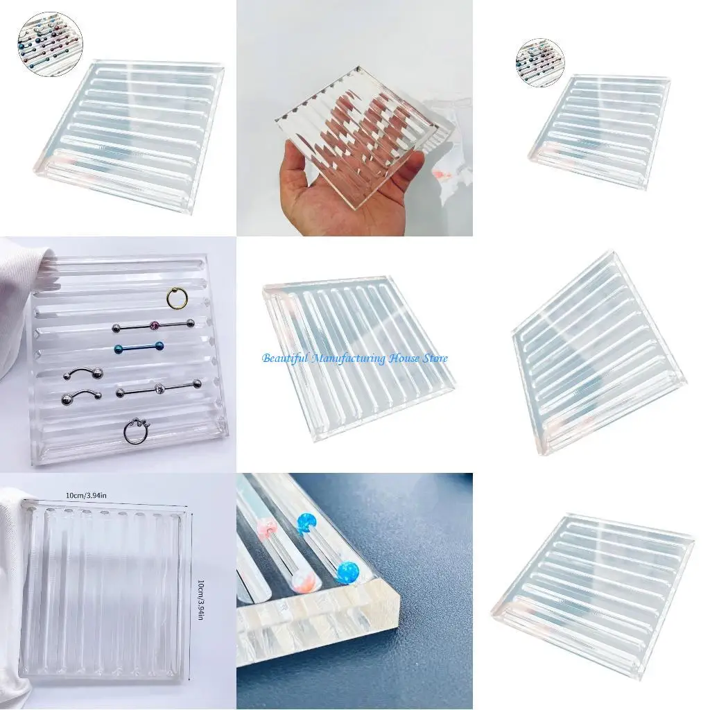 

E56A Sturdy Piercing Display Stand for Multiple Tongue Rods Showcase Organization