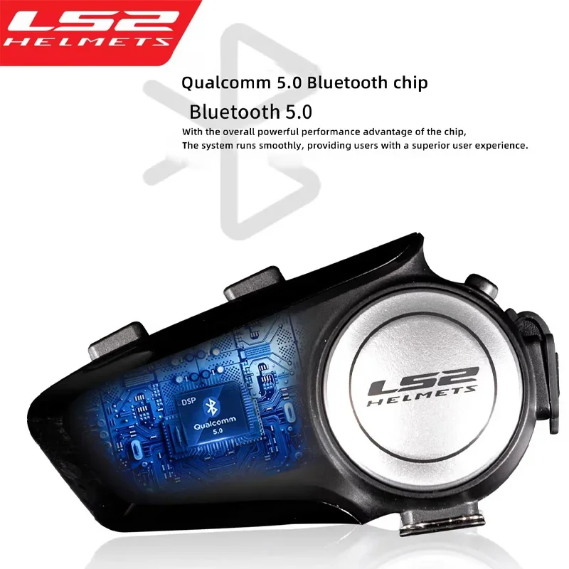 LS2 Motorcycle Helmet Bluetooth Headset IPX67 Waterproof Noise Reduction  Helmet Intercom Headset Up to 8 People within 4km Range - AliExpress ...