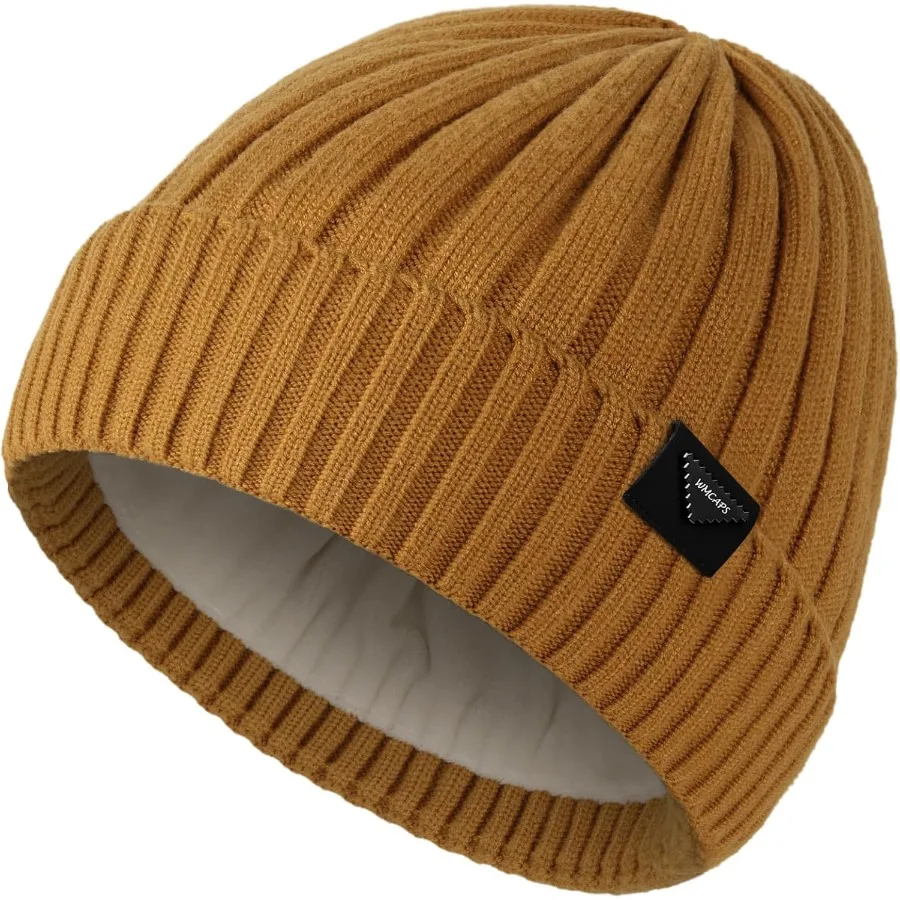 

Wmcaps Winter Beanie Knitted Hats for Men Women Fleece Lined Beanie Warm Stocking Cap Soft Warm Ski Hats Unisex