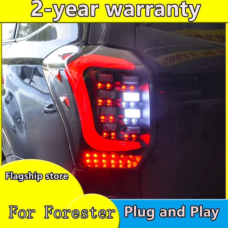 Car Styling for Subaru Forester Tail Lights 2013-2016 Forester Tail Lamp LED Tail Light DRL Dynamic Signal auto Accessories