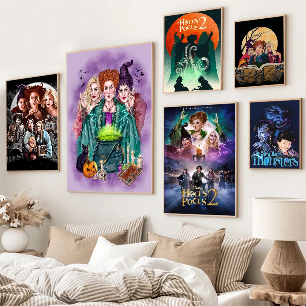 H-Hocus P-Pocus 2 Classic Vintage Posters Vintage Room Bar Cafe Decor Stickers Wall Painting