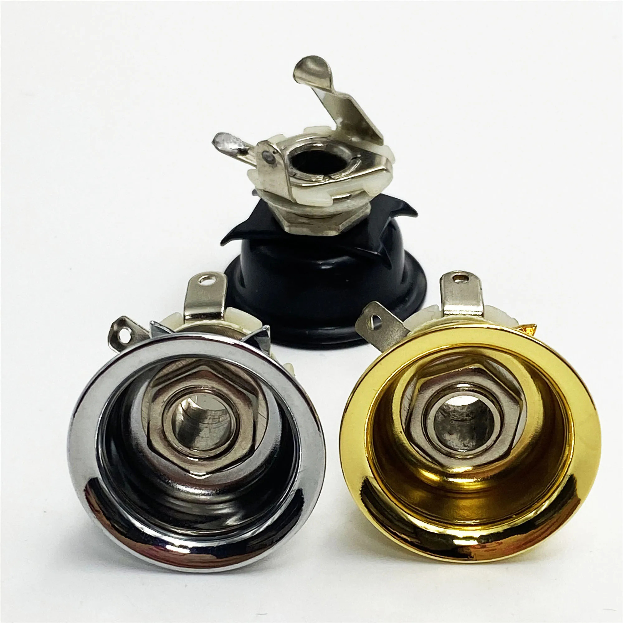 Durable Cylinder Style Bass Jack Electric Guitar Electrosocket 6.35mm Single Track Plug Recessed Jack TL Electric Guitar Jack