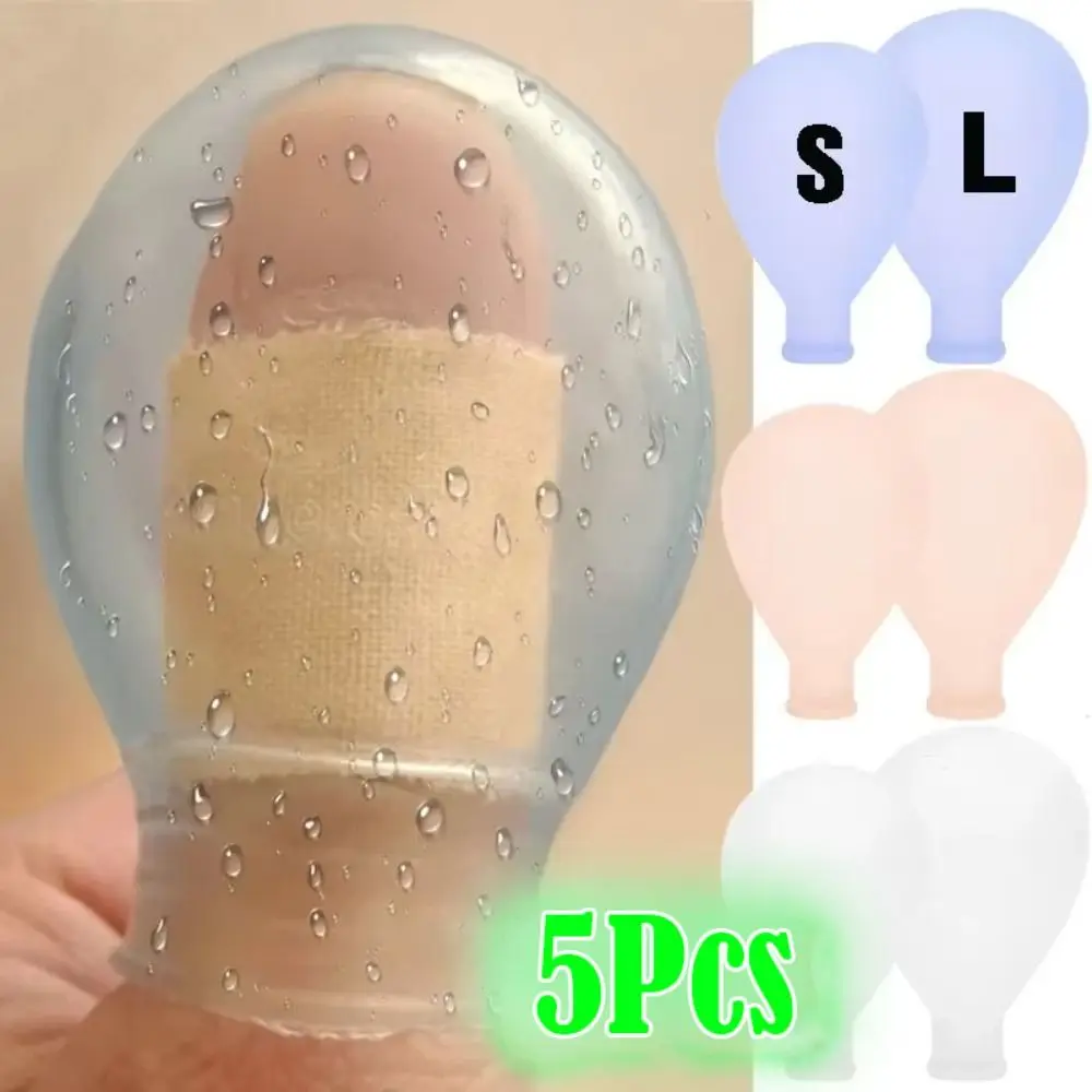 Cubierta protectora de silicona duradera, cubierta protectora impermeable a prueba de infecciones para los dedos del pie, paquetes de hielo, herramientas para el cuidado de los pies y las manos, 5 uds.