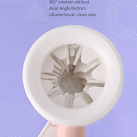 Soft Silicone Pet Foot Washing Cup Press Button Portable Dog Paw Cleaner Cup One Click Automatic Dog Feet Washer for Cat and Dog
