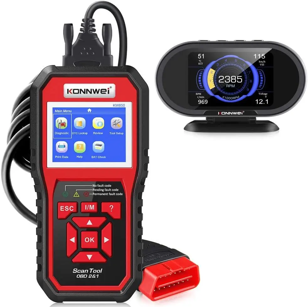 

Сканер KW850 OBD2 + Автомобильный датчик HUD KW206