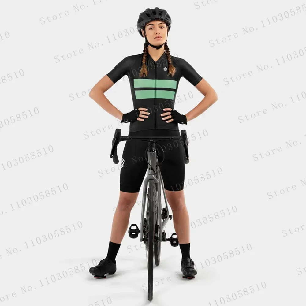 

New Women's Team Cycling Jersey Cycling Set Racing Bicycle Clothing Suit Breathable Mountain Bike Clothing Sirokoing
