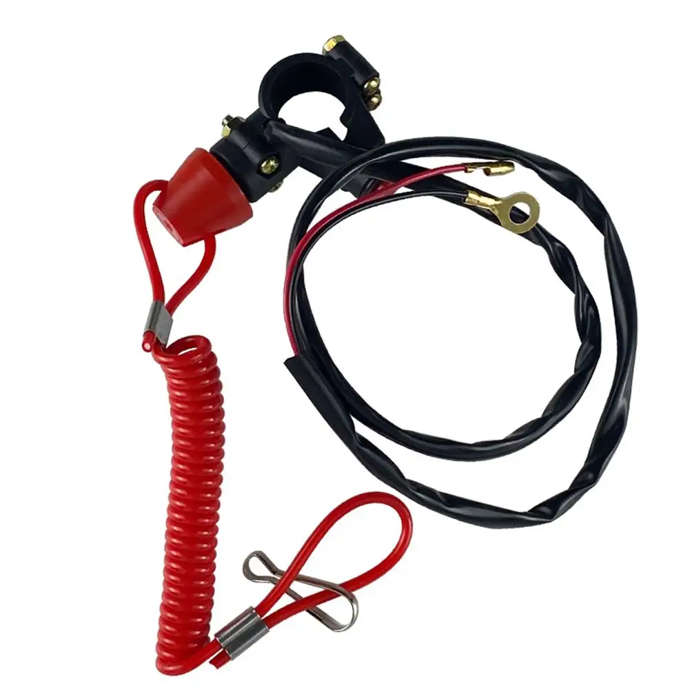 Boat Engine Motor Kill Switch With Safety Tether Lanyard Off-road Vehicle Engine Emergency Power Off Switch