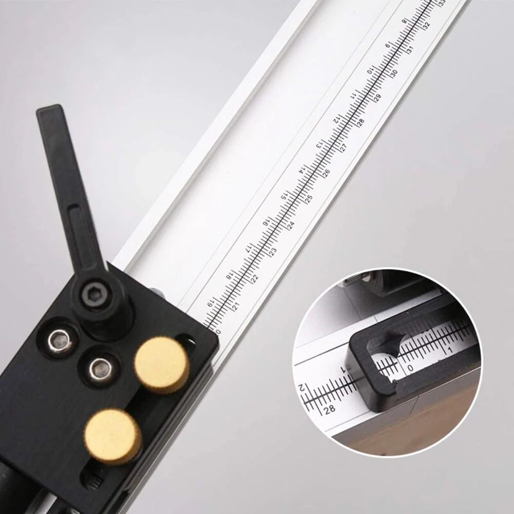 COFA-Chute T Track With Scale Alloy T-Tracks Slot Miter Track 400 Mm Woodworking Saw Table Workbench DIY Tools