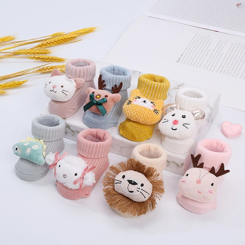 Cotton Cute Cartoon Baby Socks Toddler Anti Slip Floor Socks for Girl Boy Unisex Newborn Infant Accessories Four Season