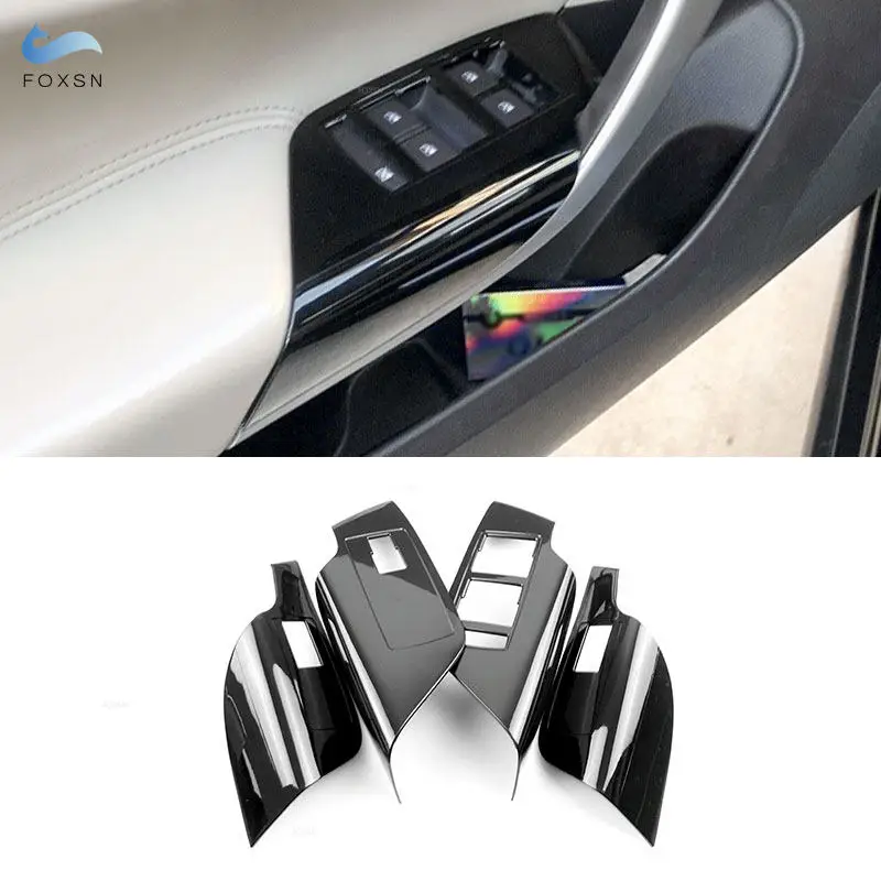

For Buick Regal 2009 2010 2011 2012 2013 2014 2015 2016 Car Door Window Switch Lifter Control Panel Cover Trim LHD Bright Black