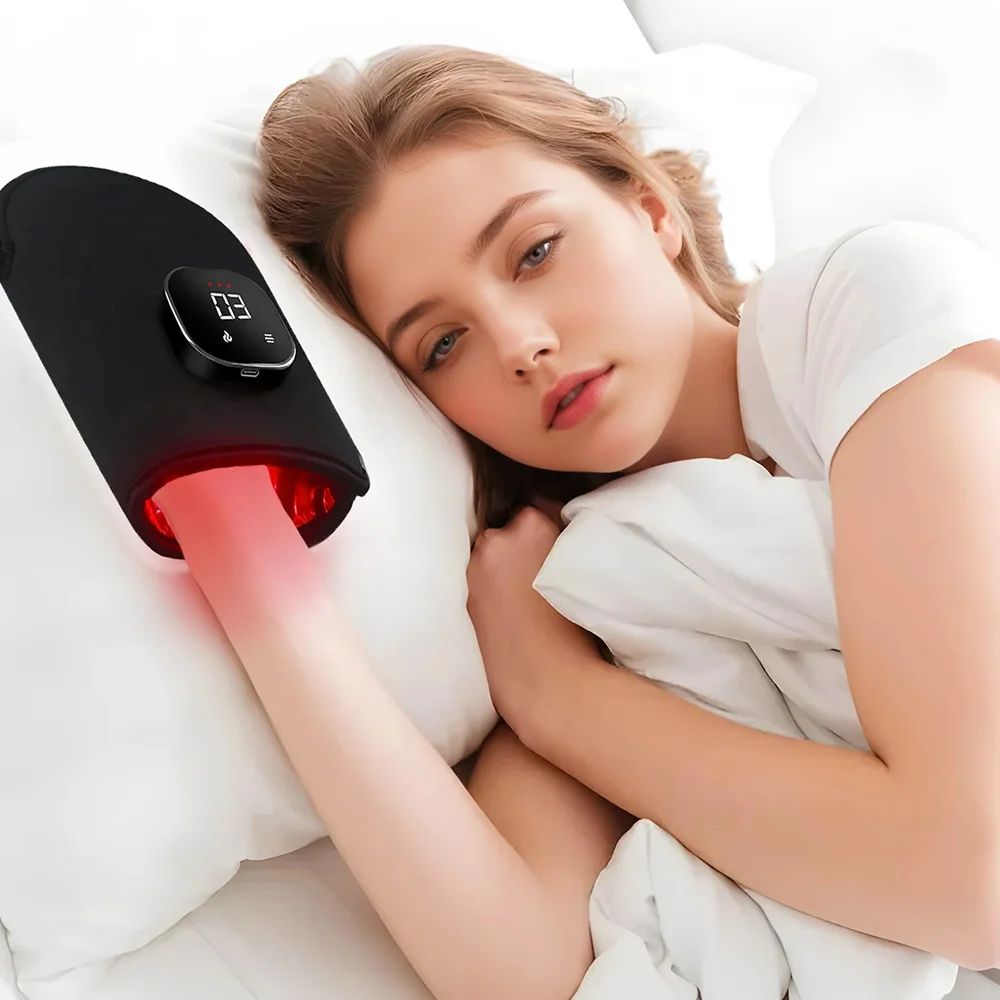Wireless Charging Red Light Gloves Wearable Mittens