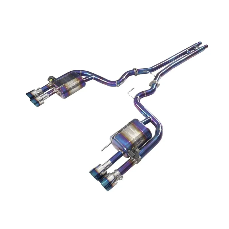 Advanced Titanium Alloy Mid Pipe Ford Mustang GT 5.0L Auto Valvetronic Catback Muffler Pipe Performance Racing Tuning Parts Kit