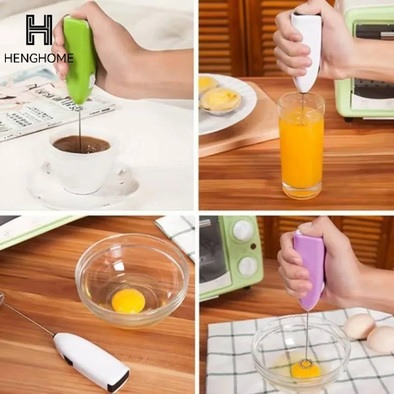 Portable Electric Handheld Egg Whisk With High Speed Mixing And Ergonomic Handle Perfect For Home Kitchen Baking Coffee Making
