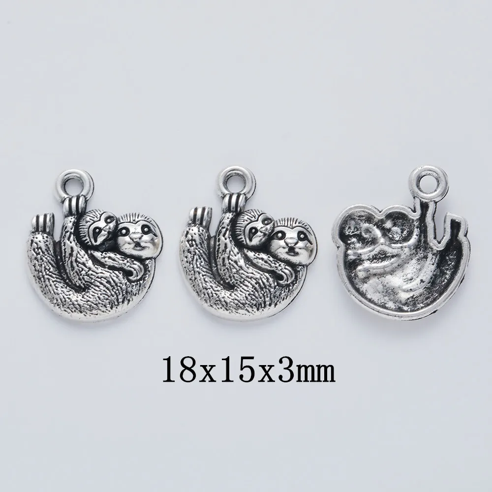 110pcs sloth Craft Supplies Charms Pendants for DIY Crafting Jewelry Findings Making Accessory 558