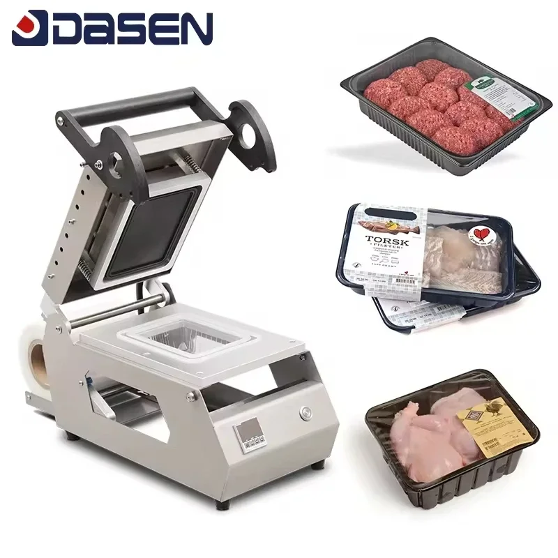 Factory Directly Sales Manual Plastic Tray Sealing Machine Fast Food Container Tray Small Plastic Sealer Packing  Machine