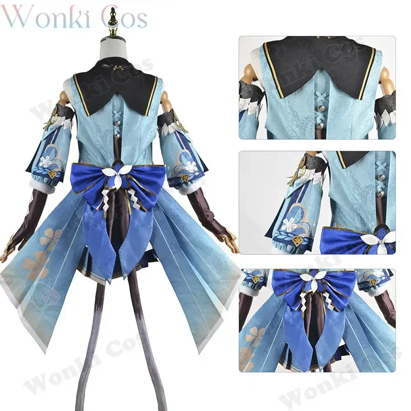 Genshin impatto kikara costume cosplay parrucca donna Genshin Inazuma Neko ragazza kikara set completo coprigambe copricapo