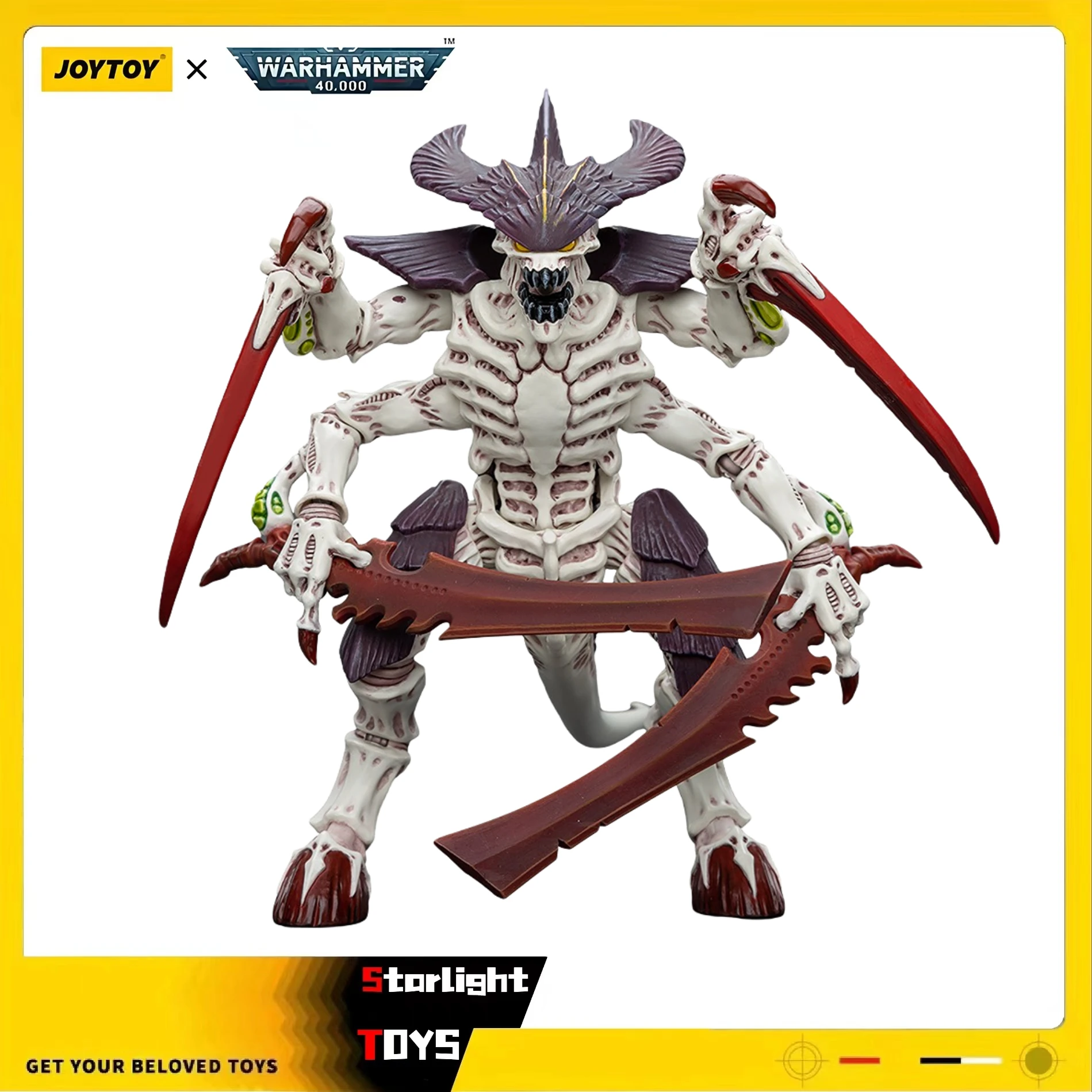 

JOYTOY 1/18 Фигурка Warhammer 40K Tyranids Улей Флот Левиафан Тиранид Воин с костями Модель игрушки