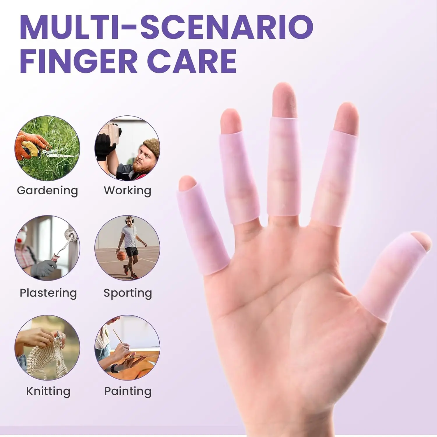 

2Pcs/Pair Sumifun Finger Protector Toe Separator Toe Cushion Tubes Sleeves Foot Care Tool Relieve Bunion Corns Blisters Calluses