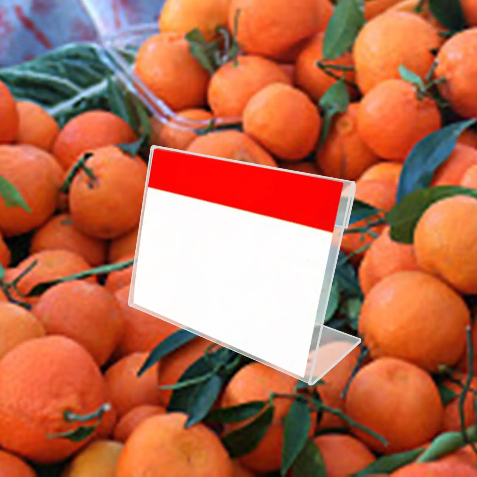 2-6pack Mini Sign Display Holder Clear Desktop for Reception