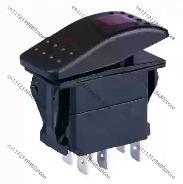 Car Yacht Accessory 12V-24V LED Lighted Rocker Toggle Switch Multi Pin Double Indicator Lamp Power Control Switch