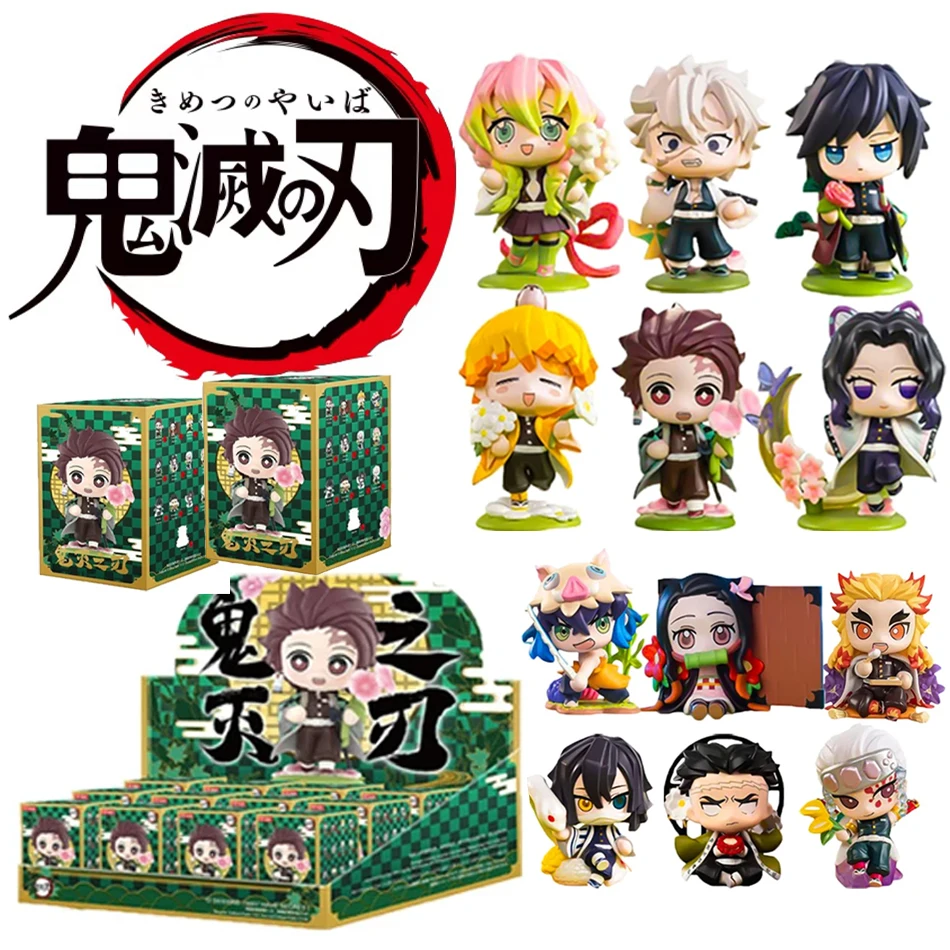 Demon Slayer Tanjiro Kamado Nezuko, statuetta anime in scatola a sorpresa, modello personalizzato creativo, ornamento, regalo a sorpresa