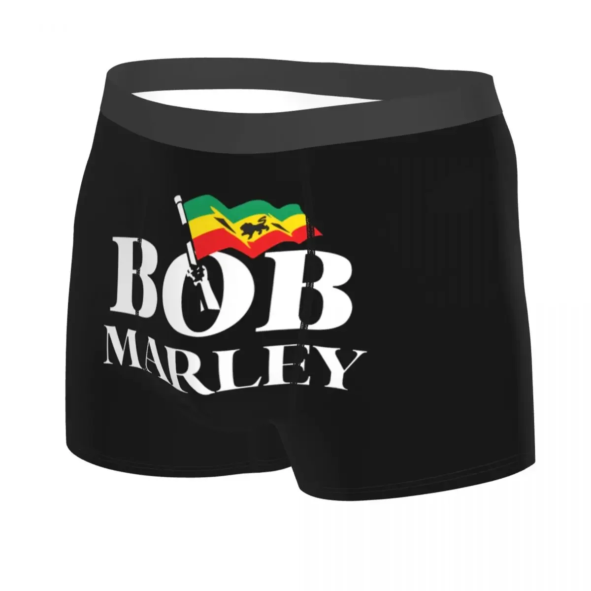 Boxer de style jamaïcain pour homme, sous-vêtement cool de musicien, culotte style rock, Reggae Bob Marley