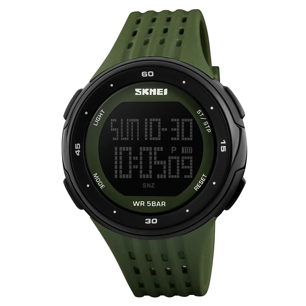 

SKM Women's Digital Wristwatch for Men Multi-function Waterproof Watches Outdoor Sports GYM Camping Fishing Watch 1219