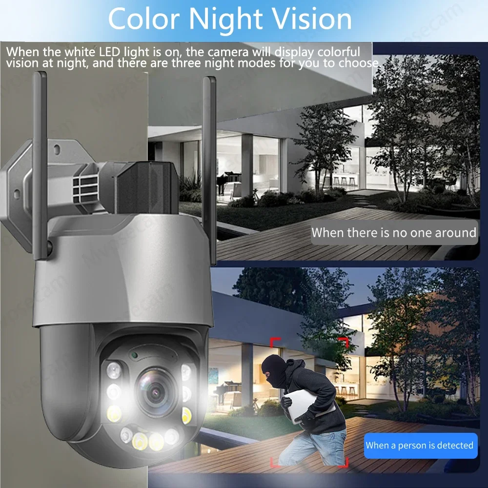Full Color Infrared Human Detection 8MP 4K 50X 20X Optical Zoom Rotation Two-Way Audio POE PTZ IP Surveillance Speed Doom Camera