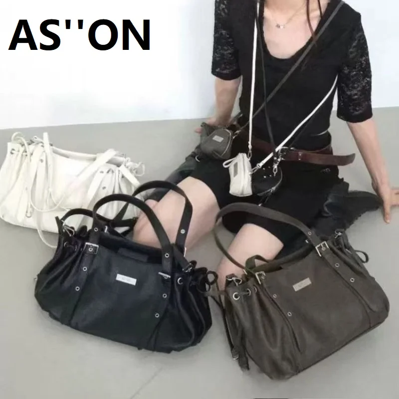 Ason Korean Japan Women's Bag Street Style AS Leather Tote Handbag