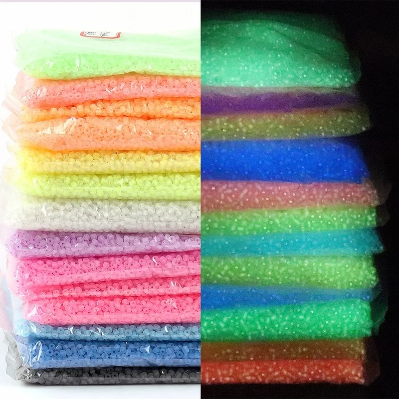 10g 4mm Luminous Glass Seed Beads Matte Loose Beads for Jewelry Making Handmade DIY Accessories