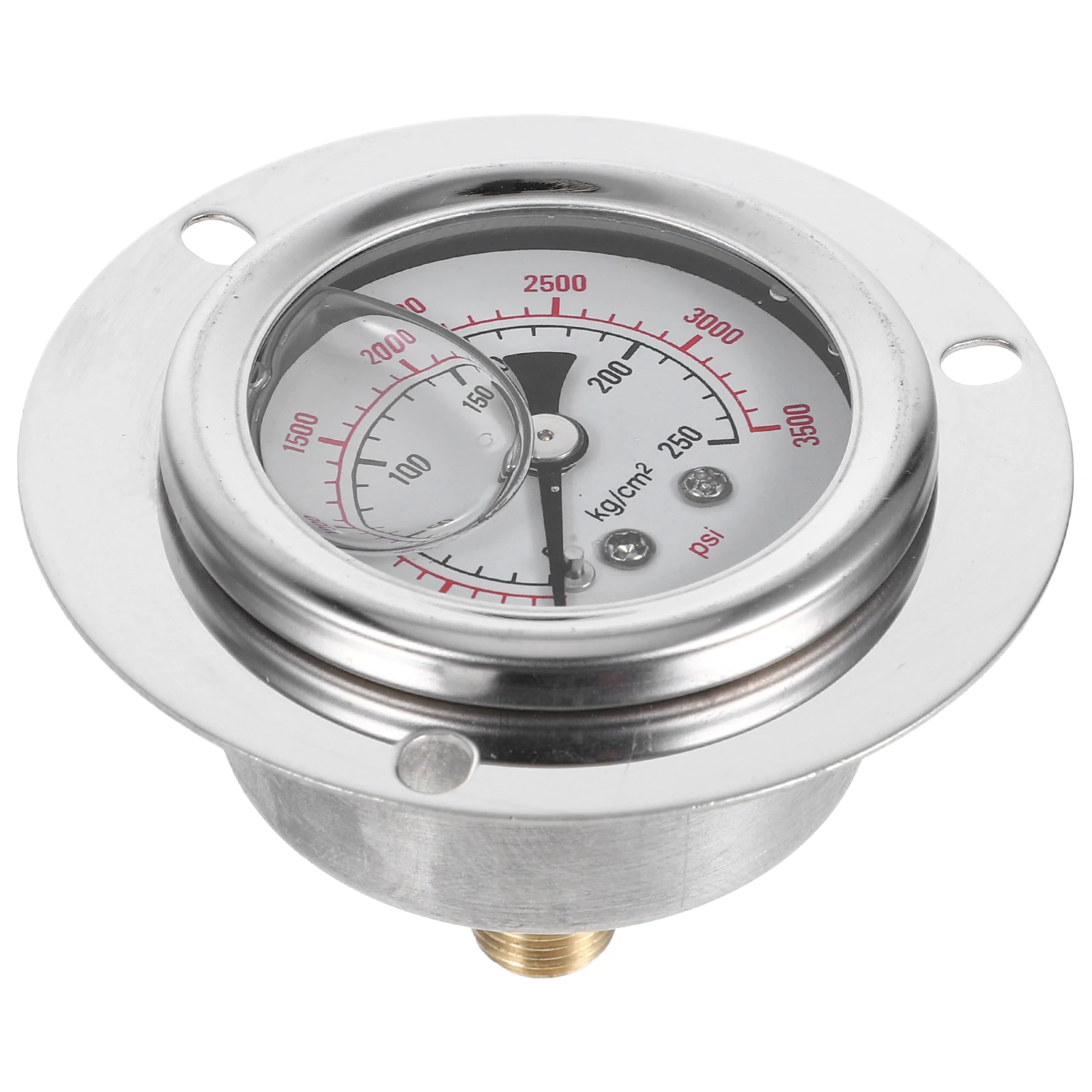 

Shockproof Flanged Pressure Gauge Panel Mount Measuring Tool for Oil Air Water Industrial Liquid Pressure Meter Corrosion
