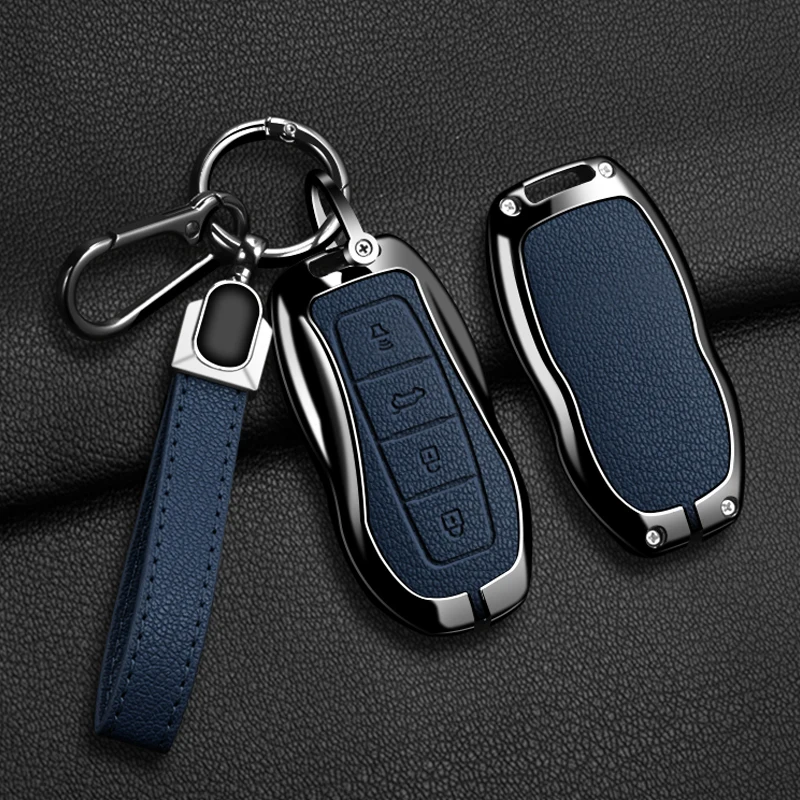 

Zinc Alloy 4 Buttons Car Key Cover Case Shell for Ford EQUATOR JMC Plus 5 6 7 Sport EcoBoost Smart Remote Keychain Accessories