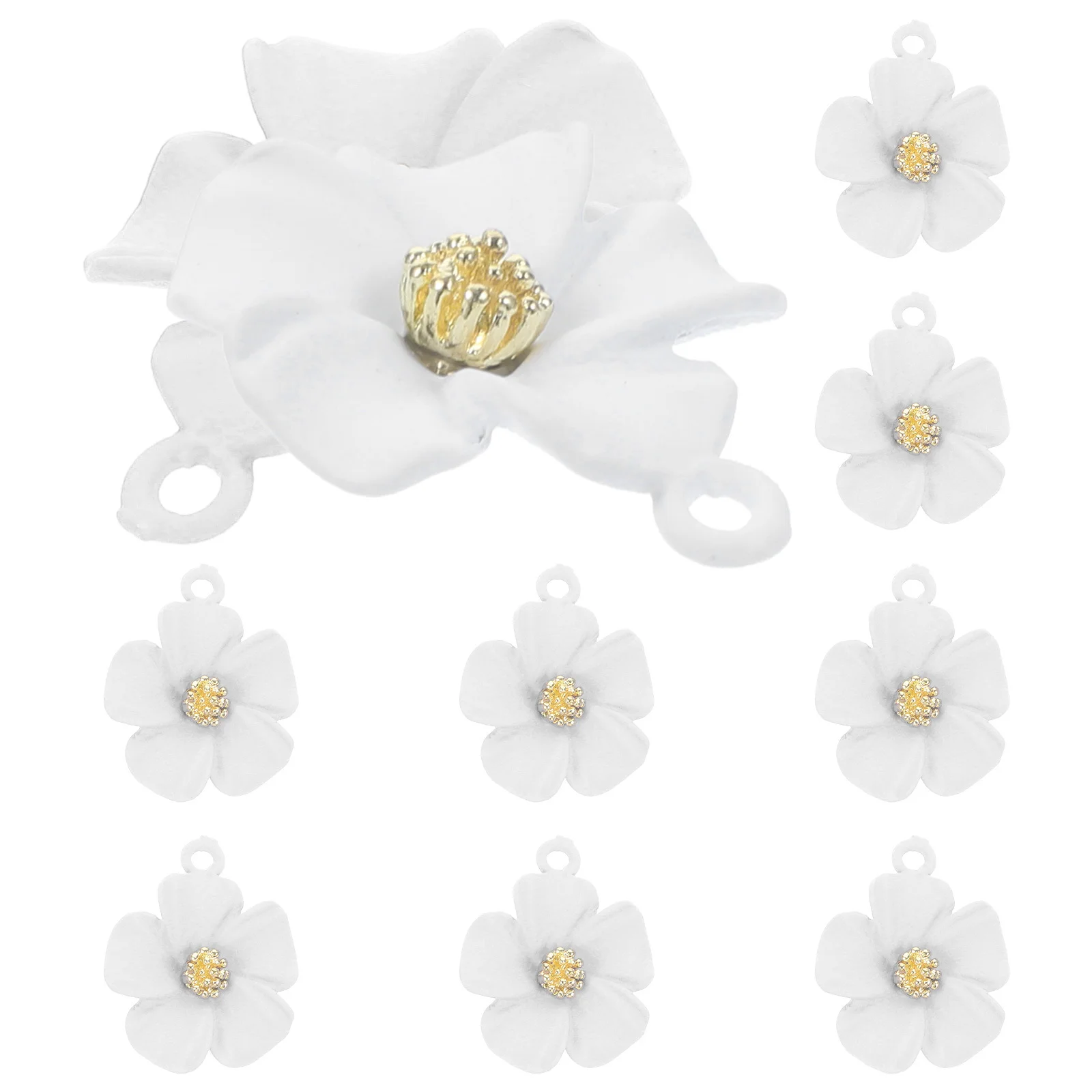 

10 шт., акриловые подвески в форме цветка, кулон для DIY, ожерелье, серьги, браслет, комплект для изготовления ювелирных изделий, ожерелье
