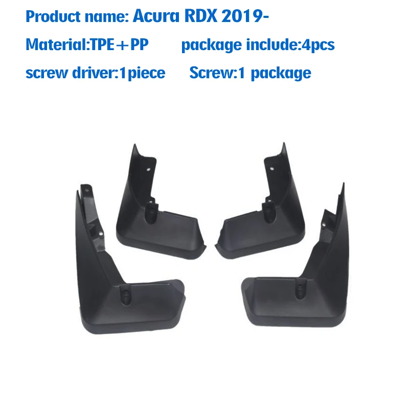 2019 2020 2021 2022 2023 2024 2025 FOR Acura RDX Mudguard Fender Mud Flaps Guard Splash Mudflaps Car Accessories Front Rear 4pcs