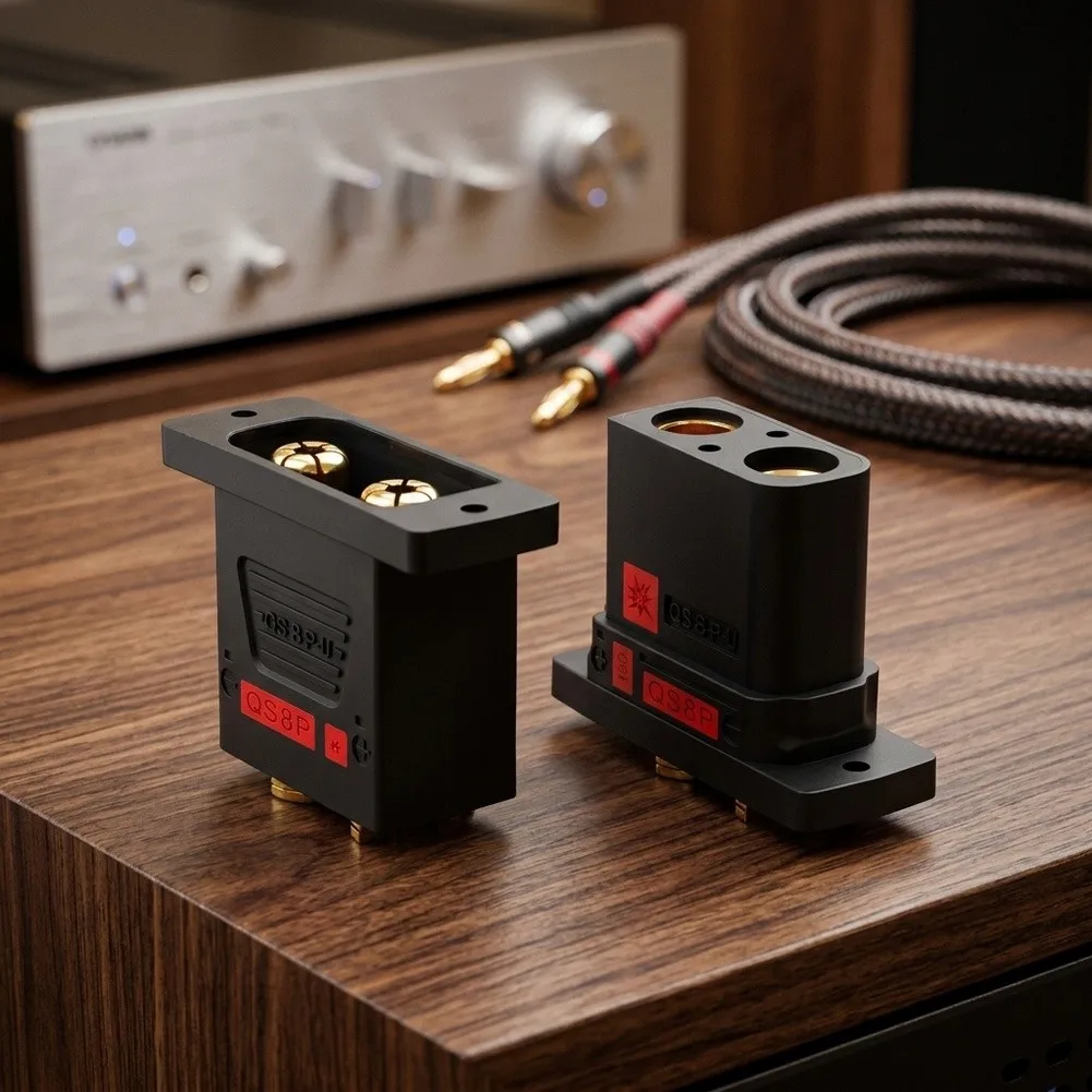 QS8P-U 1 Pair 110A Connectors for Solar Generators For RV Off Grid Systems Energy Storage Gold Plated Contacts