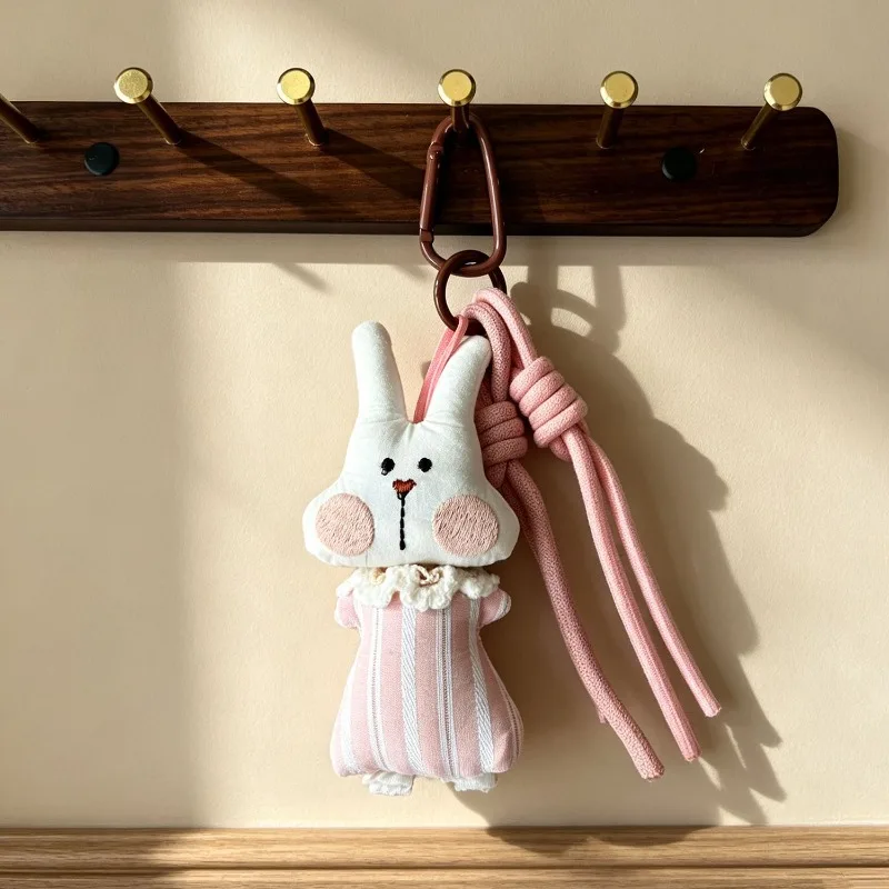 Forest Style 3D Cloth Doll Charm Vintage Bag Pendant Cute Keychain Strap Decor for Students
