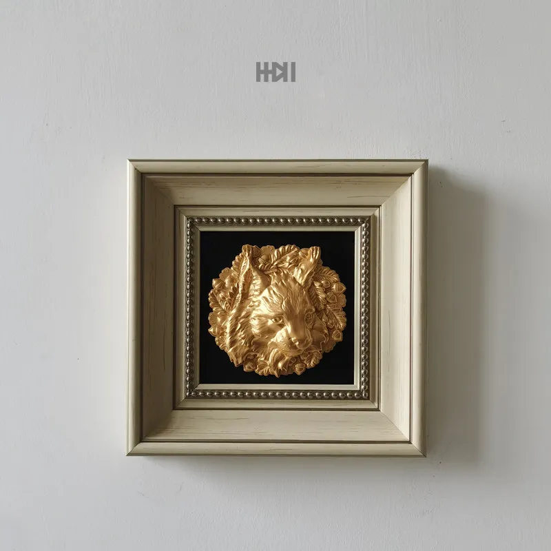 One Plus One | Light Luxury Cement Concrete Three-dimensional Relief Sculpture Decorative Painting "Bobcat"