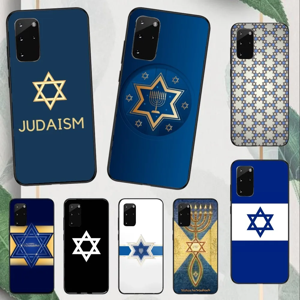 Jewish Star David Mobile Cell Phone Case for Samsung Note 9 10 20 Plus Pro Ultra J6 J5 J7 J8 Black Soft Phone Cover Funda