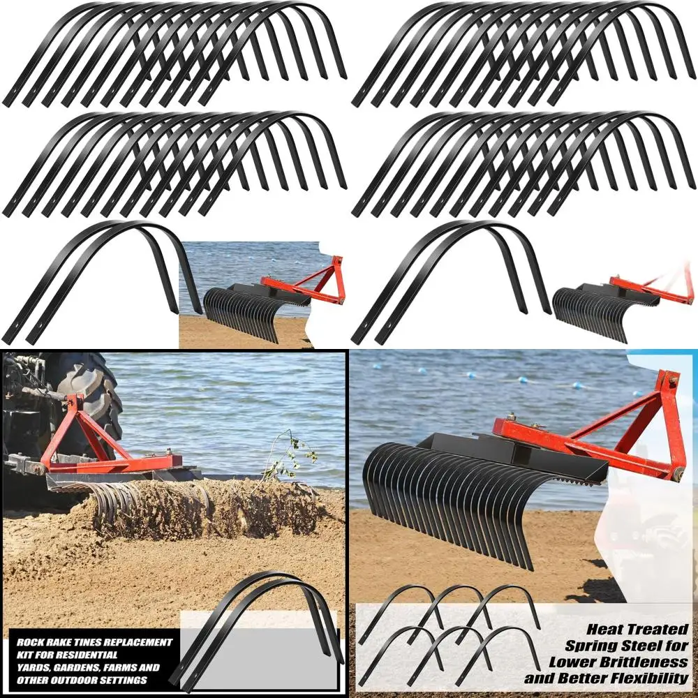 

12 Pack 1 x 5/16 Replacement Rake Tines for Landscaping and Clamming Equipment