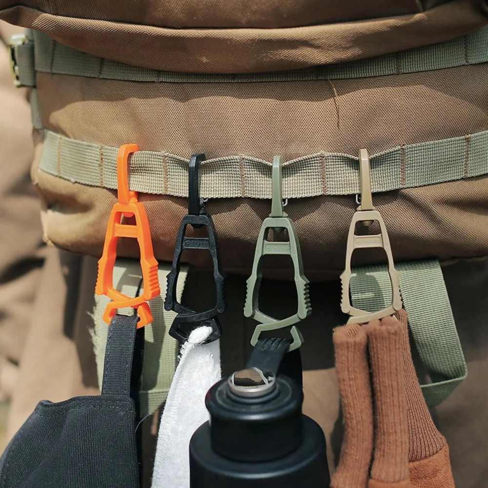 New POM Glove Clip Multi-purpose Portable Plastic Clip One Press To Open Anti-drop Helmet Hanger Outdoor