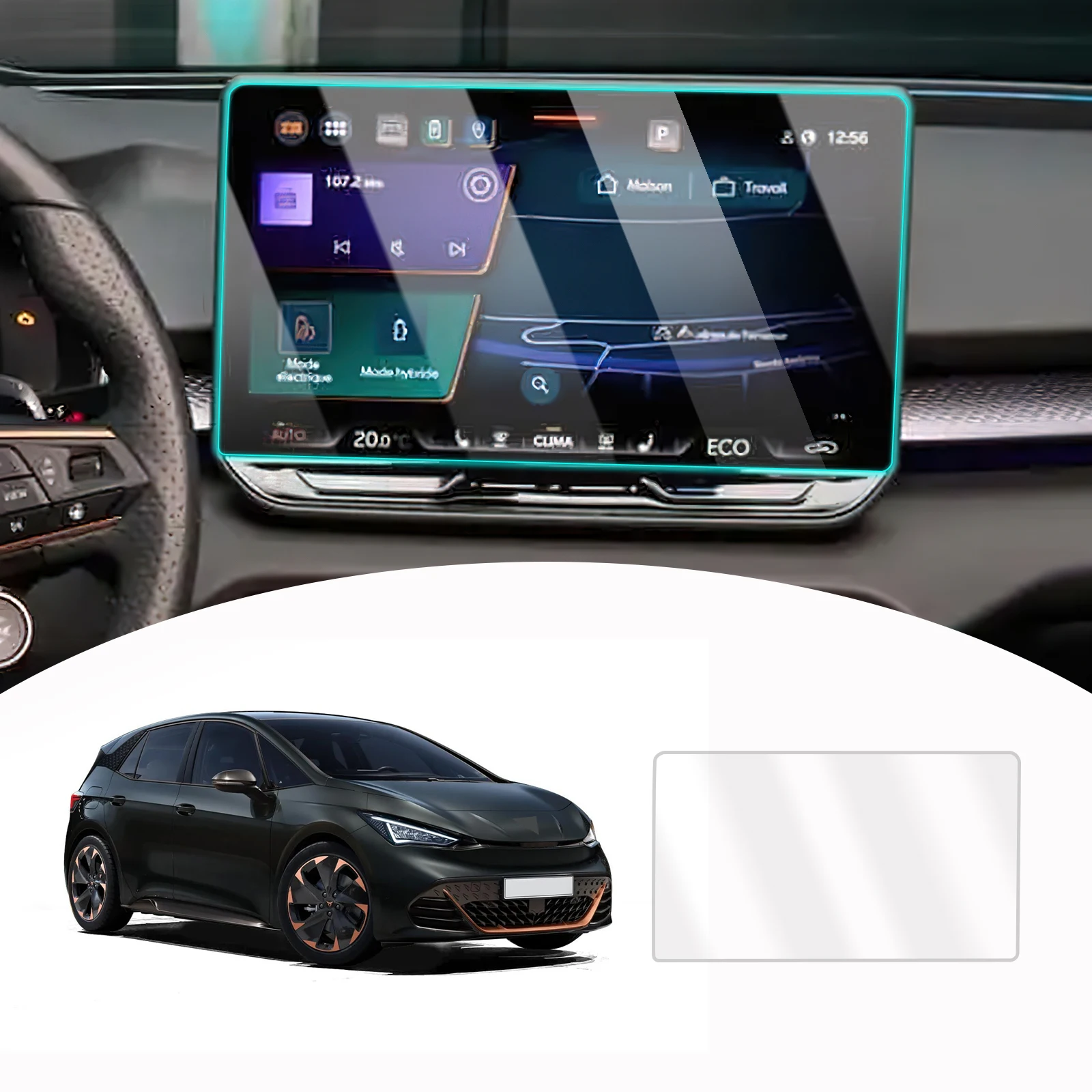 واقي شاشة زجاجي مقوى لنظام الملاحة في سيارة Seat Leon ST/Cupra Formentor/Cupra Leon MK4/Cupra Born/Cupra Terramar 2025