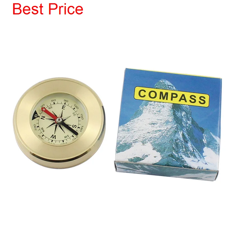 20pcs High Grade Gold Plated Brass Advertising Gifts Outdoor Compass Metal Handicrafts J57