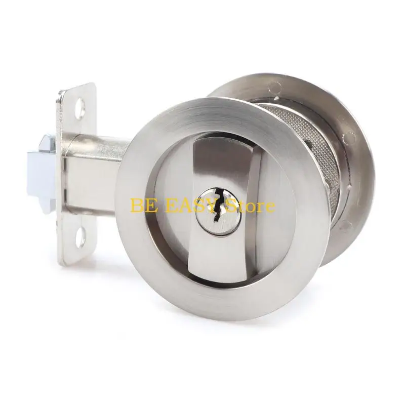 

E28F Pocket Door Lock Large Locking Lever Hardware for 35mm-55mm Thickness Door