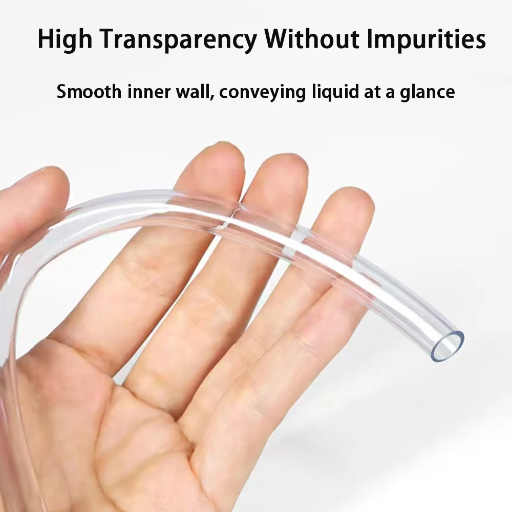 1/2/3/5M PVC Transparent Hose Plastic Pipe Thickened Oil Pipe Horizontal Pipe Corrosion-Resistant Liquid Delivery Pipe